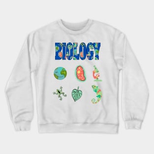 Biology Stickers Crewneck Sweatshirt